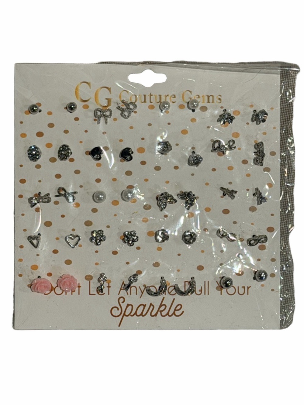 Couture Gems Silver Accent Earring Set 20 Pair - Picture 2 of 8